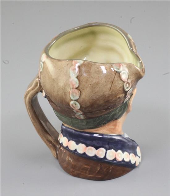 A rare Royal Doulton blue Pearly Boy small character jug, height 8.5cm